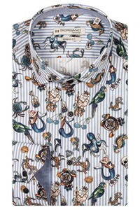 Giordano Maggiore Sea Fantasy Cotton Poplin Overhemd Navy-Multi
