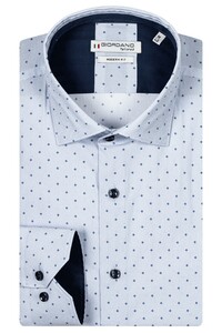 Giordano Maggiore Semi Cutaway Classic Mini Pattern Overhemd Licht Blauw