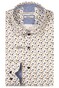 Giordano Maggiore Semi Cutaway Collar Small Graphic Flowers Pattern Overhemd Navy-Multi