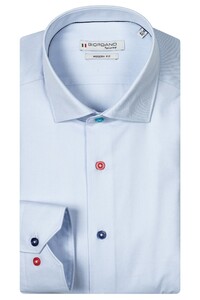 Giordano Maggiore Semi Cutaway Fine Twill Colorful Buttons Shirt Light Blue