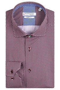 Giordano Maggiore Semi Cutaway Graphic Half Circles Fantasy Shirt Red
