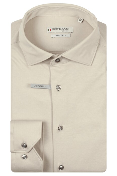 Giordano Maggiore Semi Cutaway Jersey Subtle Contrast Liquid Cotton Overhemd Mushroom
