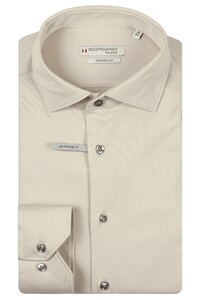 Giordano Maggiore Semi Cutaway Jersey Subtle Contrast Liquid Cotton Shirt Mushroom