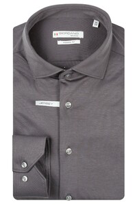 Giordano Maggiore Semi Cutaway Jersey Subtle Contrast Liquid Cotton Shirt Soft Grey