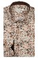 Giordano Maggiore Semi Cutaway Luxury Flower Pattern Overhemd Donkerbruin-Multi
