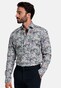 Giordano Maggiore Semi Cutaway Luxury Flower Pattern Overhemd Navy-Multi