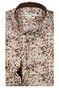 Giordano Maggiore Semi Cutaway Luxury Flower Pattern Shirt Dark Brown-Multi