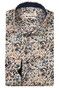 Giordano Maggiore Semi Cutaway Luxury Flower Pattern Shirt Navy-Multi