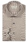 Giordano Maggiore Semi Cutaway Mini Check Overhemd Donker Bruin