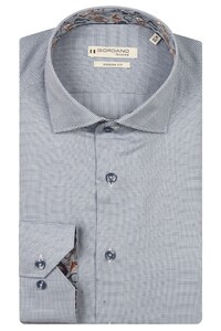 Giordano Maggiore Semi Cutaway Mini Check Overhemd Navy