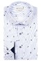 Giordano Maggiore Semi Cutaway Satin Penguin Stripe Fantasy Overhemd Soft Blue