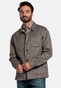 Giordano Mano Jacket Hand Finished Houndstooth Soft Wool Overshirt Kitt