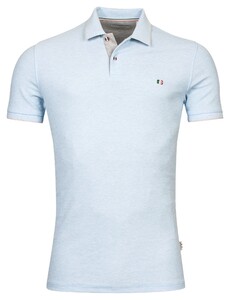 Giordano Nico Signature Polo Piqué Subtle Mélange Poloshirt Light Blue