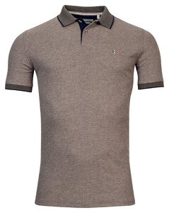 Giordano Nico Signature Polo Piqué Subtle Mélange Taupe
