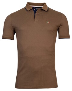 Giordano Nico Signature Polo Solid Piqué Poloshirt Tabac