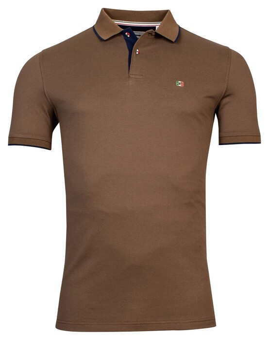 Giordano Nico Signature Polo Solid Piqué Tabac