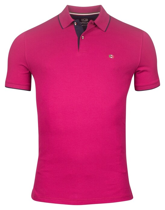 Giordano Nico Signature Two-Ply Supima Cotton Piqué Tipping Detail Polo Donker Roze