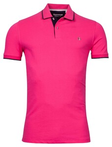 Giordano Nico Signature Two-Ply Supima Cotton Piqué Tipping Detail Polo Fuchsia