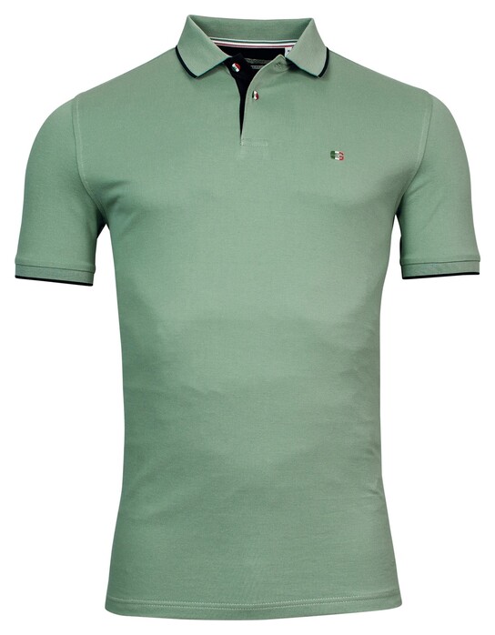 Giordano Nico Signature Two-Ply Supima Cotton Piqué Tipping Detail Polo Misty Green