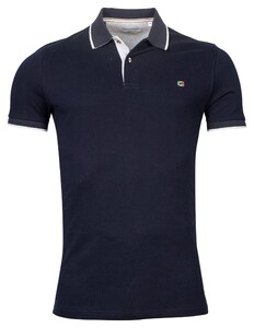 Giordano Nico Signature Two-Ply Supima Cotton Piqué Tipping Detail Polo Navy