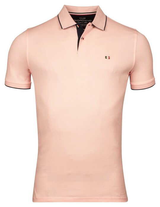 Giordano Nico Signature Two-Ply Supima Cotton Piqué Tipping Detail Polo Roze Melange