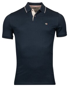 Giordano Nico Signature Two-Ply Supima Cotton Piqué Tipping Detail Poloshirt Dark Evening Blue