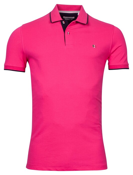 Giordano Nico Signature Two-Ply Supima Cotton Piqué Tipping Detail Poloshirt Fuchsia