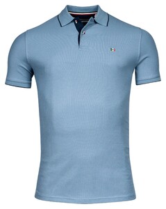 Giordano Nico Signature Two-Ply Supima Cotton Piqué Tipping Detail Poloshirt Pastel Blue