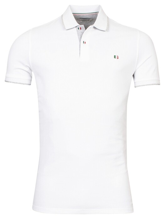 Giordano Nico Signature Two-Ply Supima Cotton Piqué Tipping Detail Poloshirt White