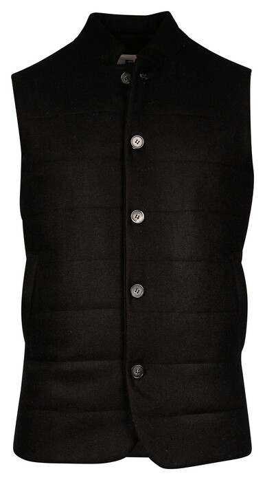 Giordano Owen Wool Blend Subtle Mélange Uni Color Body-Warmer Black