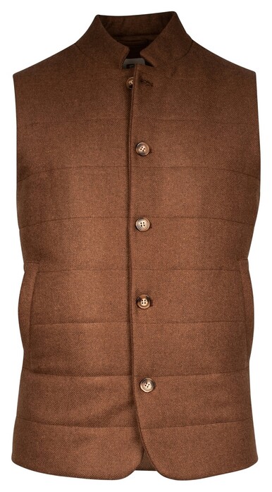 Giordano Owen Wool Blend Subtle Mélange Uni Color Body-Warmer Choco Brown