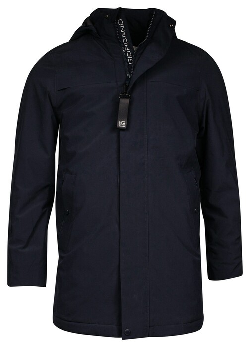 Giordano Peppe Packable Parka Lightweight Water Windproof Jack Navy