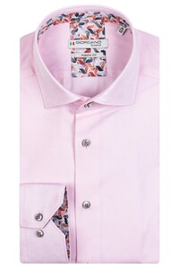 Giordano Plain Twill Subtle Contrast Maggiore Semi Cutaway Overhemd Zacht Roze