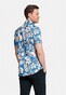 Giordano Retro Flowers Cutaway Collar Shirt Cobalt