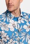 Giordano Retro Flowers Cutaway Collar Shirt Cobalt