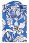 Giordano Retro Flowers Cutaway Collar Shirt Cobalt