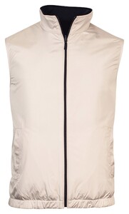 Giordano Reversible Polyester Jersey Body-Warmer Light Beige-Navy