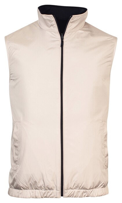 Giordano Reversible Polyester Jersey Body-Warmer Light Beige-Navy