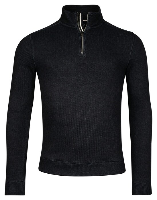 Giordano Riccardo Quarter Zip Sweat Knitted Doubleface Trui Navy