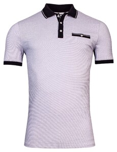 Giordano Rico Two-Tone Technical Piqué Polo Navy