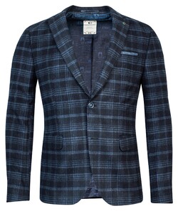 Giordano Robert Wool Mix Check Colbert Navy