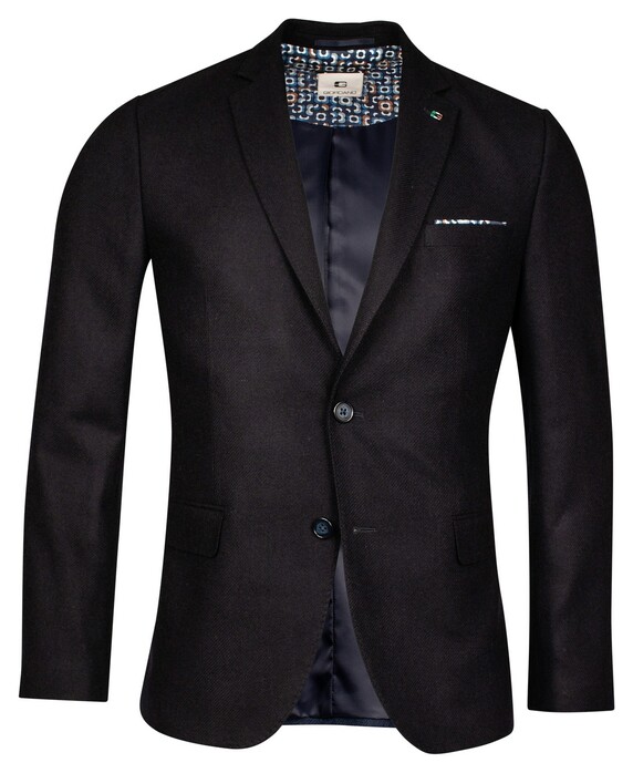 Giordano Robert Wool Mix Faux Uni Subtle Mélange  Jacket Dark Navy