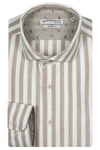 Giordano Row Brushed Twill Stripe Overhemd Zand