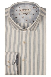 Giordano Row Brushed Twill Stripe Shirt Light Blue