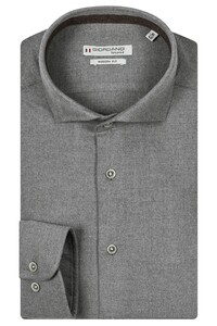 Giordano Row Cotton Sustainable Wool Twill Overhemd Grijs