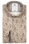 Giordano Row Cutaway Brushed Botanical Pattern Overhemd Donkerbruin-Multi