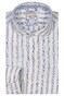 Giordano Row Cutaway Collar Linen Blend Stripe Overhemd Pastel Blauw