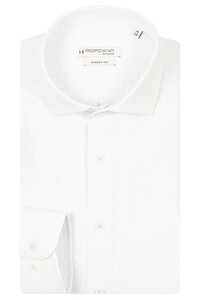 Giordano Row Cutaway Collar Seersucker Stripe Shirt Light Blue