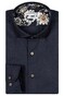 Giordano Row Cutaway Fine Herringbone Contrast Overhemd Dark Navy