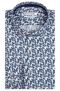 Giordano Row Cutaway Mini Flowers Fine Twill Overhemd Denim Blue